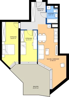3 pokoje, apartament 72,44 m², piętro 1, oferta nr M.05, Nowa Gwiazda, Katowice, Zawodzie, ul. Bogucicka