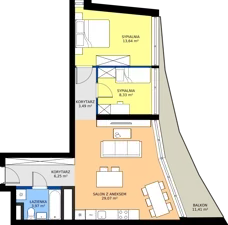 3 pokoje, apartament 64,75 m², piętro 19, oferta nr M.300, Nowa Gwiazda, Katowice, Zawodzie, ul. Bogucicka