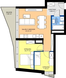 3 pokoje, apartament 50,12 m², piętro 13, oferta nr M.197, Nowa Gwiazda, Katowice, Zawodzie, ul. Bogucicka