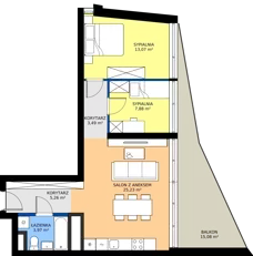 3 pokoje, apartament 58,90 m², piętro 13, oferta nr M.209, Nowa Gwiazda, Katowice, Zawodzie, ul. Bogucicka