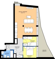 3 pokoje, apartament 62,69 m², piętro 4, oferta nr M.70, Nowa Gwiazda, Katowice, Zawodzie, ul. Bogucicka