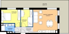 3 pokoje, mieszkanie 52,29 m², piętro 1, oferta nr M6, Massalskiego Trust, Kielce, Ślichowice, ul. Massalskiego