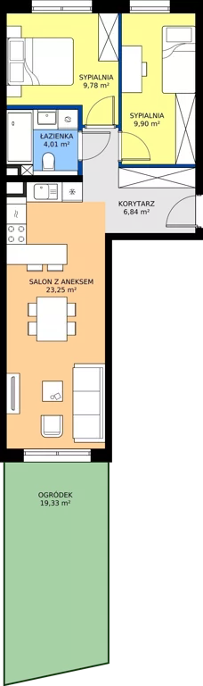 3 pokoje, mieszkanie 53,78 m², parter, oferta nr M5, Massalskiego Trust, Kielce, Ślichowice, ul. Massalskiego