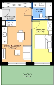 2 pokoje, mieszkanie 36,92 m², parter, oferta nr M29, Massalskiego Trust, Kielce, Ślichowice, ul. Massalskiego