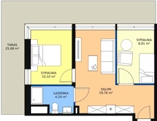 3 pokoje, apartament inwestycyjny 42,77 m², parter, oferta nr 0.H12, Linea Mare Pobierowo, Pobierowo, ul. Karola Borka 6