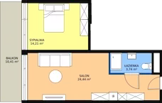 2 pokoje, apartament inwestycyjny 42,33 m², piętro 3, oferta nr 3.H23, Linea Mare Pobierowo, Pobierowo, ul. Karola Borka 6