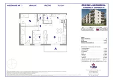 4 pokoje, mieszkanie 76,12 m², piętro 1, oferta nr 13, Osiedle Janowiecka 27, Warszawa, Targówek, Elsnerów, ul. Janowiecka 27