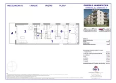 4 pokoje, mieszkanie 79,37 m², piętro 1, oferta nr 14, Osiedle Janowiecka 27, Warszawa, Targówek, Elsnerów, ul. Janowiecka 27