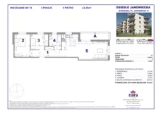 3 pokoje, mieszkanie 63,35 m², piętro 2, oferta nr 15, Osiedle Janowiecka 27, Warszawa, Targówek, Elsnerów, ul. Janowiecka 27