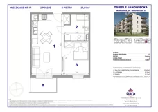 2 pokoje, mieszkanie 37,81 m², piętro 2, oferta nr 17, Osiedle Janowiecka 27, Warszawa, Targówek, Elsnerów, ul. Janowiecka 27