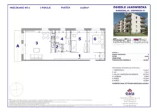 3 pokoje, mieszkanie 66,89 m², parter, oferta nr 6, Osiedle Janowiecka 27, Warszawa, Targówek, Elsnerów, ul. Janowiecka 27
