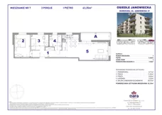 3 pokoje, mieszkanie 63,35 m², piętro 1, oferta nr 7, Osiedle Janowiecka 27, Warszawa, Targówek, Elsnerów, ul. Janowiecka 27