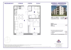 2 pokoje, mieszkanie 37,81 m², piętro 1, oferta nr 9, Osiedle Janowiecka 27, Warszawa, Targówek, Elsnerów, ul. Janowiecka 27
