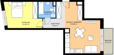 2 pokoje, mieszkanie 46,56 m², piętro 3, oferta nr 32C, Strzelców 28, Kraków, Prądnik Czerwony, ul. Strzelców 28