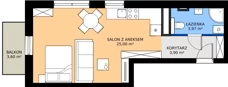 1 pokój, mieszkanie 32,87 m², piętro 4, oferta nr 16B, Strzelców 28, Kraków, Prądnik Czerwony, ul. Strzelców 28