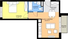 2 pokoje, mieszkanie 41,70 m², piętro 3, oferta nr 47B, Strzelców 28, Kraków, Prądnik Czerwony, ul. Strzelców 28