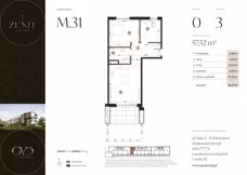 3 pokoje, mieszkanie 57,52 m², parter, oferta nr M31, ZENIT Głowackiego, Kraków, Bronowice, ul. Głowackiego 22