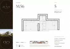 5 pokoi, mieszkanie 114,99 m², piętro 5, oferta nr M56, ZENIT Głowackiego, Kraków, Bronowice, ul. Głowackiego 22
