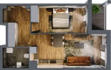 2 pokoje, mieszkanie 45,07 m², piętro 4, oferta nr 102, Osiedle na Górnej etap V, Kielce, Nowy Folwark, ul. Zbożowa