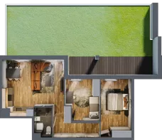 3 pokoje, mieszkanie 47,52 m², parter, oferta nr 8, Osiedle na Górnej etap V, Kielce, Nowy Folwark, ul. Zbożowa