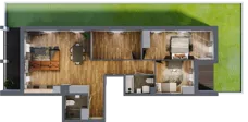 3 pokoje, mieszkanie 83,26 m², piętro 1, oferta nr 9, Osiedle na Górnej etap V, Kielce, Nowy Folwark, ul. Zbożowa
