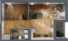 1 pokój, mieszkanie 43,28 m², piętro 5, oferta nr 42, Osiedle na Górnej etap V, Kielce, Nowy Folwark, ul. Zbożowa