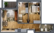 3 pokoje, mieszkanie 54,15 m², piętro 1, oferta nr 15, Osiedle na Górnej etap V, Kielce, Nowy Folwark, ul. Zbożowa