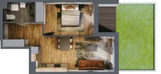 2 pokoje, mieszkanie 43,28 m², piętro 1, oferta nr 88, Osiedle na Górnej etap V, Kielce, Nowy Folwark, ul. Zbożowa