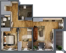 3 pokoje, mieszkanie 63,60 m², piętro 1, oferta nr 89, Osiedle na Górnej etap V, Kielce, Nowy Folwark, ul. Zbożowa