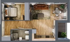 2 pokoje, mieszkanie 43,28 m², piętro 6, oferta nr 52, Osiedle na Górnej etap V, Kielce, Nowy Folwark, ul. Zbożowa