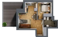 2 pokoje, mieszkanie 35,46 m², piętro 7, oferta nr 121, Osiedle na Górnej etap V, Kielce, Nowy Folwark, ul. Zbożowa