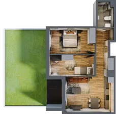 3 pokoje, mieszkanie 54,15 m², piętro 1, oferta nr 15, Osiedle na Górnej etap V, Kielce, Nowy Folwark, ul. Zbożowa