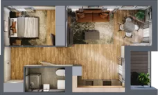 2 pokoje, mieszkanie 43,28 m², piętro 7, oferta nr 62, Osiedle na Górnej etap V, Kielce, Nowy Folwark, ul. Zbożowa