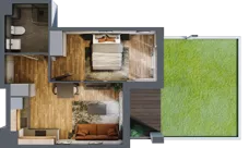2 pokoje, mieszkanie 39,29 m², parter, oferta nr 3, Osiedle na Górnej etap V, Kielce, Nowy Folwark, ul. Zbożowa