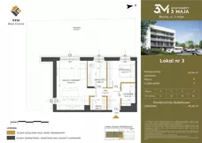 3 pokoje, mieszkanie 61,49 m², piętro 1, oferta nr 13, Apartamenty 3 Maja, Błonie, ul. 3 Maja