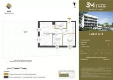 3 pokoje, mieszkanie 55,07 m², parter, oferta nr 8, Apartamenty 3 Maja, Błonie, ul. 3 Maja