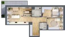 4 pokoje, mieszkanie 76,64 m², piętro 2, oferta nr 20, CORSO - etap 2A, Łódź, Polesie, Stare Polesie, ul. Kasprzaka 5