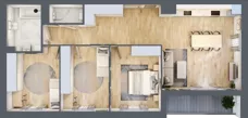 4 pokoje, mieszkanie 86,82 m², piętro 2, oferta nr 85, CORSO - etap 2A, Łódź, Polesie, Stare Polesie, ul. Kasprzaka 5