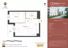 2 pokoje, mieszkanie 41,66 m², piętro 3, oferta nr 47, Stacja Błonie, Błonie, ul. Nowakowskiego