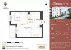2 pokoje, mieszkanie 40,06 m², piętro 3, oferta nr 51, Stacja Błonie, Błonie, ul. Nowakowskiego