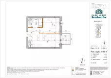 2 pokoje, mieszkanie 31,66 m², piętro 3, oferta nr L1-41, Park Leśny Rembertów - L1 L2, Warszawa, Rembertów, ul. Chełmżyńska