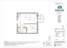 2 pokoje, mieszkanie 34,40 m², piętro 1, oferta nr L2-13, Park Leśny Rembertów - L1 L2, Warszawa, Rembertów, ul. Chełmżyńska