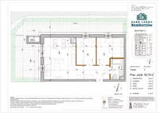 3 pokoje, mieszkanie 52,10 m², piętro 1, oferta nr L2-12, Park Leśny Rembertów - L1 L2, Warszawa, Rembertów, ul. Chełmżyńska
