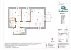 3 pokoje, mieszkanie 59,91 m², piętro 1, oferta nr L1-25, Park Leśny Rembertów - L1 L2, Warszawa, Rembertów, ul. Chełmżyńska