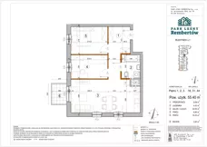 3 pokoje, mieszkanie 55,40 m², piętro 2, oferta nr L1-31, Park Leśny Rembertów - L1 L2, Warszawa, Rembertów, ul. Chełmżyńska