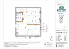 3 pokoje, mieszkanie 57,34 m², piętro 1, oferta nr L2-23, Park Leśny Rembertów - L1 L2, Warszawa, Rembertów, ul. Chełmżyńska