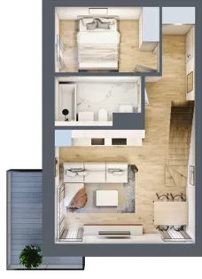 3 pokoje, mieszkanie 63,93 m², piętro 2, oferta nr L29, Mickiewicza 21 Residence, Śrem, ul. Mickiewicza 21
