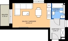 1 pokój, mieszkanie 27,71 m², piętro 2, oferta nr G24, Green Park Resort III, Szklarska Poręba, ul. Wolności 14