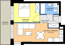 2 pokoje, mieszkanie 35,02 m², piętro 1, oferta nr G14, Green Park Resort III, Szklarska Poręba, ul. Wolności 14