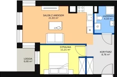 2 pokoje, mieszkanie 46,23 m², piętro 1, oferta nr B1.2, Nowy Radzionków, Radzionków, ul. Gajdasa 6